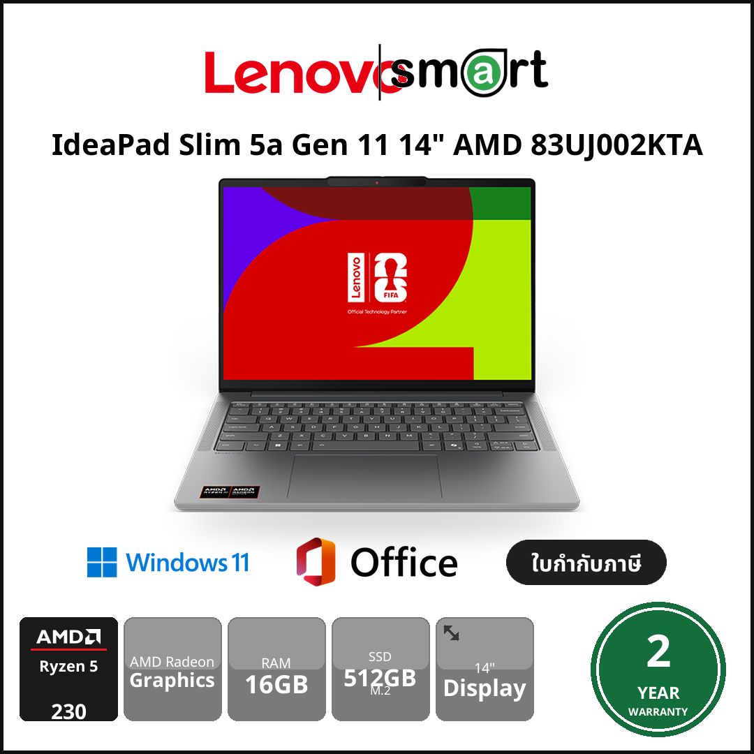 Lenovo IdeaPad Slim 5a Gen 11 14" AMD 83UJ002KTA Ryzen 5 230/16GB/512GB/14"/Win11Home/2Y