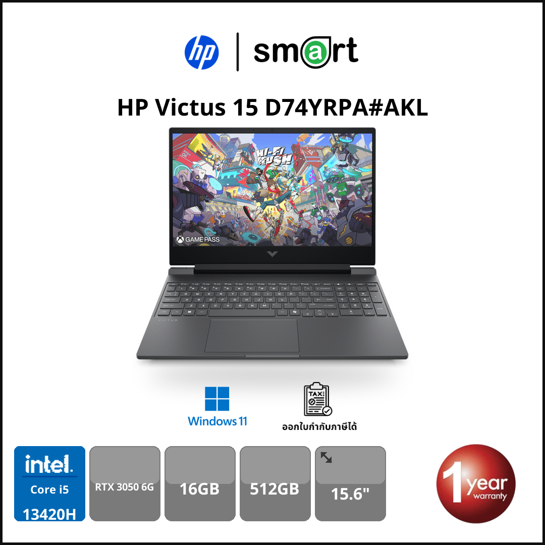 HP Victus 15-FA2187TX (D74YRPA#AKL) Core i5 13420H/16GB/512GB/15.6"/RTX 3050 6G/Win11
