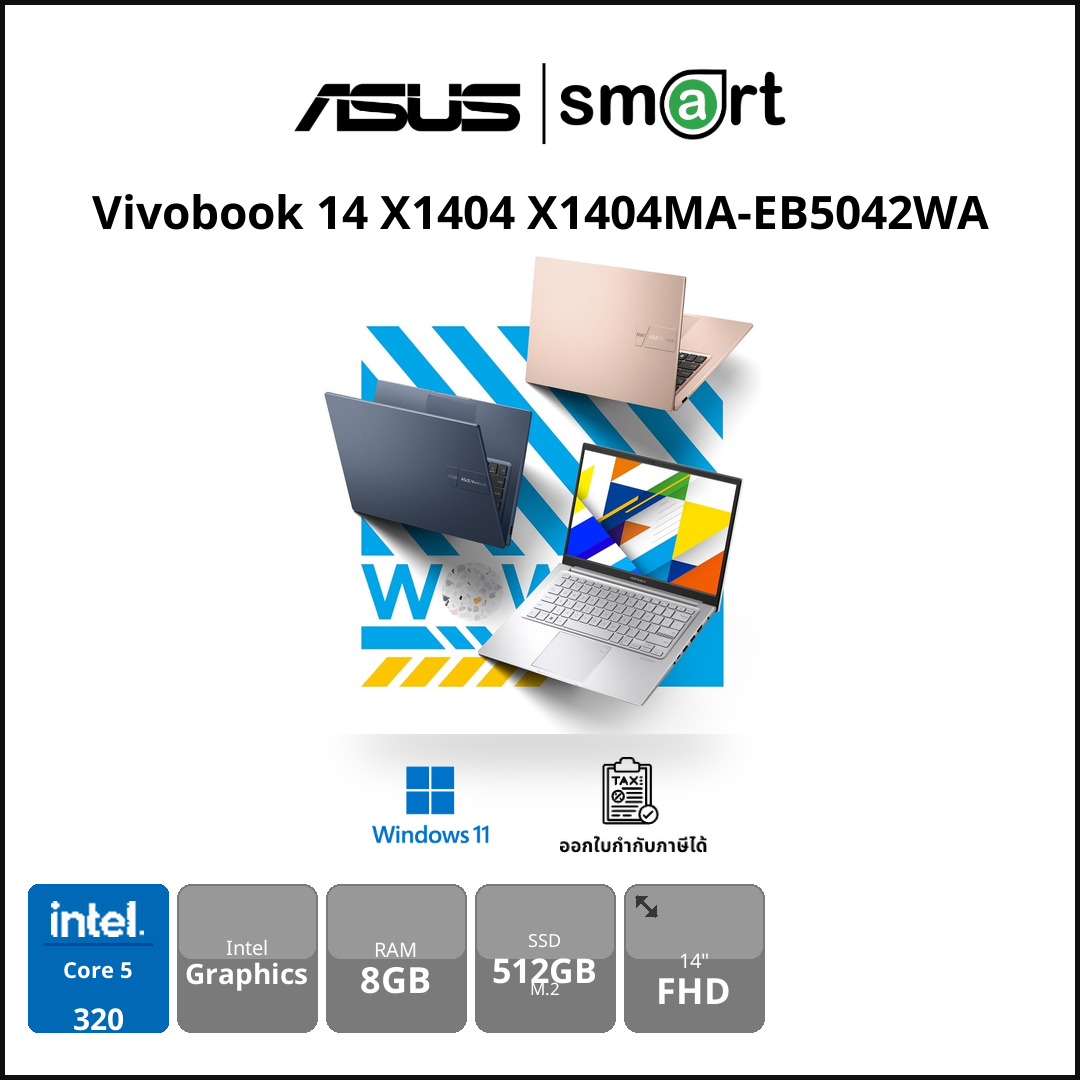 ASUS Vivobook 14 X1404 X1404MA-EB5042WA Core 5 320/8GB/512GB/14"/Win11